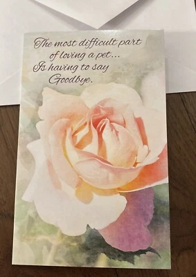 STOCKWELL GREETING CARDS Sympathy Loss Of A Pet Dog Cat Animal Friend 5”x7.75" Stockwell Greeting Card