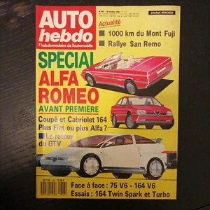 AUTO HEBDO 647 Alfa Romeo 164 3.0 V6 164 turbo 75 6V 3.0 Alfa Spider giulia 1965 - Picture 1 of 2