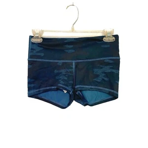 Lululemon Athletic Shorts Blue Camo Front Waistband Pocket Women’s Size 4 - Picture 1 of 7