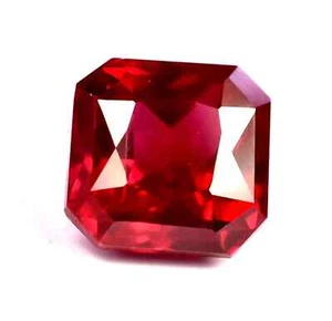 Piedra preciosa suelta natural de 18,60 quilates Birmania rojo sangre rubí corte cuadrado certificado GIE - Imagen 1 de 7