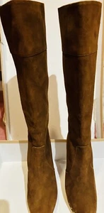 Michael Kors Ailee Tall Women's Boots Sz 8 1/2 M Knee High Studded Heel Side Zip - Picture 1 of 14