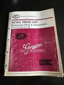 1989 Harley Davidson Parts & Accessories Confidential Price List 99420-89 - Bild 1 von 2