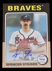 2024 Topps Heritage Autograph #ROA-SST Spencer Strider Auto Braves - Picture 1 of 4