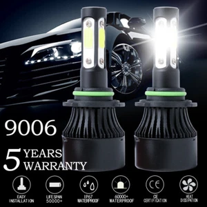 9006 HB4 LED 4side Headlight Bulbs Kit Low Beam Foglight 6000K Super White 2x - Picture 1 of 12