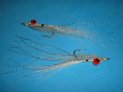 FLY FISHING FLIES - Gray/White [SHAD] CLOUSER DEEP MINNOW size #2 (12 pcs.) - Image 1 of 4
