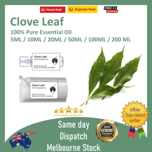 100% Pure Essential Oil Clove Leaf 5 ml 10 ml 50 ml 100 ml 200ml - Picture 1 of 6