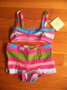 BABY GAP GIRLS STRIPED TWO PIECE SWIM SUIT ORG. $24.50 SIZE 5 BNWT - Picture 1 of 1