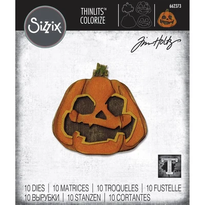 Tim Holtz "JACK-O-LANTERN" Halloween Pumpkin Sizzix Thinlits Cutting Dies 2025