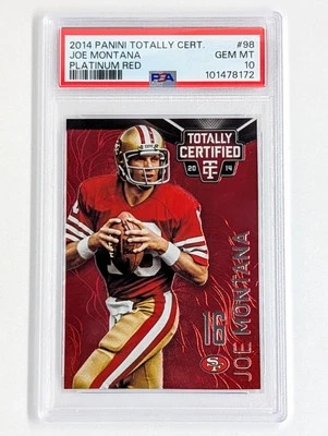 2014 Panini Totally Certified Platinum Red #98 Joe Montana /100 PSA 10 49ers HOF - Image 1 of 2