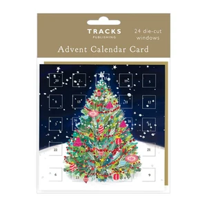 Christmas Advent Calendar Card Fantastic Tree Foil Finish NO CHOCS OR TREATS - Picture 1 of 1