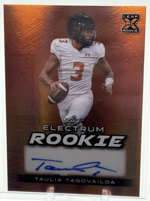 2024 Leaf Electric Rookie Auto Bronze Tailgate Tagovailoa/59 (RC,MEM,AU) #RA-TT1 - Image 1 of 4
