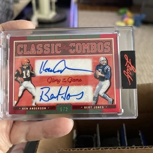 2025 LEAF GLORY OF THE GAME KEN ANDERSON & BERT JONES DUAL AUTO 1/2 - Picture 1 of 2