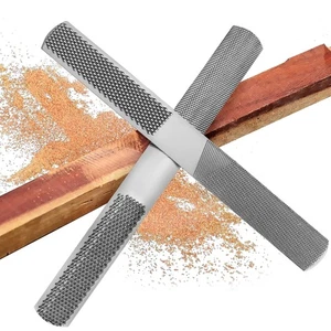 (2 Pack) 4 Way Wood Rasp File, Premium Grade High Carbon Hand File and Round ... - Picture 1 of 7