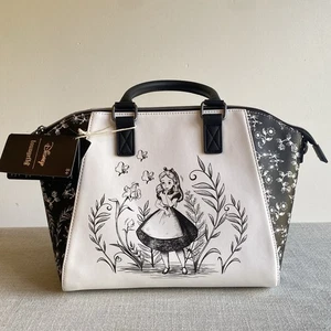 Disney Loungefly Alice In Wonderland Satchel Bag Crossbody Bag Cheshire Cat - Picture 1 of 24