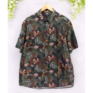 Benson Herren Freizeithemd Mehrfarbig Blumen Kurzarm Button Down Gr. XL NEU - Bild 1 von 7