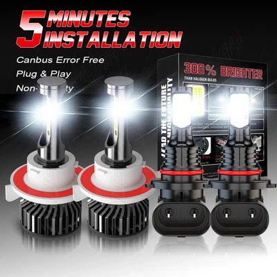 For Ford F150 2004-2014 Super Bright LED Headlight Fog Light Bulbs Canbus Ready - Image 1 of 4