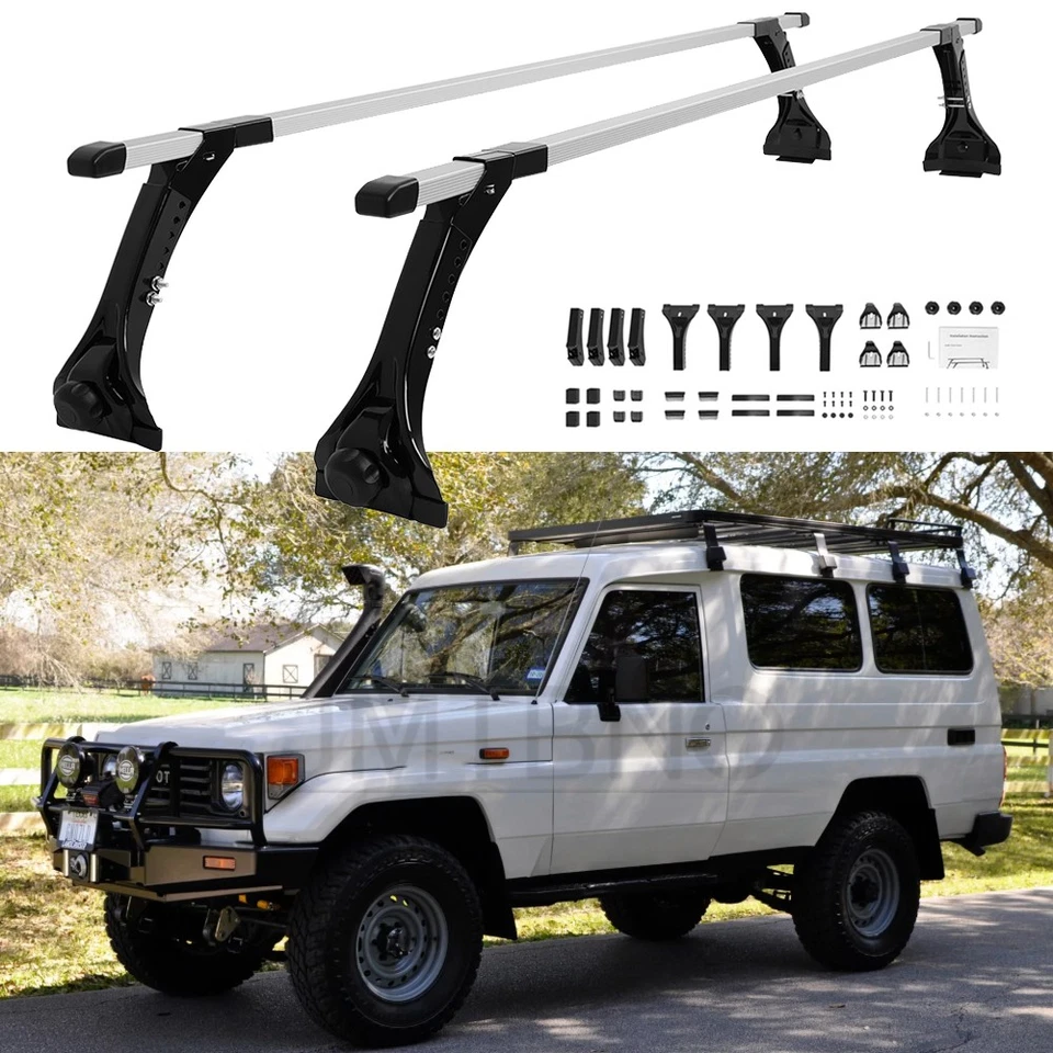 Багажник багажник на крышу с поперечной штангой водосточный желоб 63 дюйма для Toyota Land Cruiser - Изображение 1 из 4