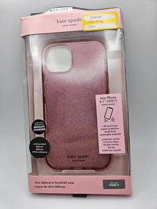 Kate Spade Ultra Defensive Hardshell Case for Apple iPhone 13- Glitter Pink - Picture 1 of 2