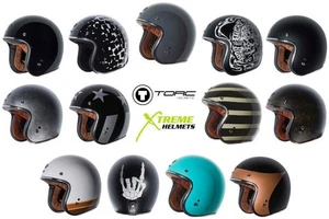 Torc Del Mar T50 Helmet 3/4 Open Face Motorcycle 3 Snap DOT XS-2XL 2020-21 Line - Picture 1 of 59