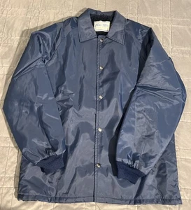 Vtg 80s Sears Mens Store Sherpa Lined Coaches Jacket Coat Sz Large Tall - Picture 1 of 12