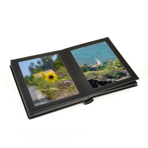 Professional Leatherette Bound Slip-in Photo Album 8x10 (10 Page), Black/Black - Picture 1 of 7