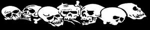 Skull Head Tribal Flames Decal Cross Bones Halloween Costumes Mask Scary Decor - Picture 1 of 1
