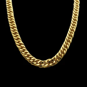 Chunky Chain Choker Purse Chain Big Fake Gold Chains Gold Chain Necklace 60CM - Picture 1 of 11