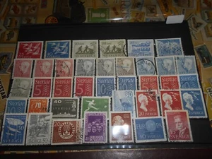 Schweden aus Sammlung 39 Briefmarken gestempelt ab Michel 416 (1956) - Bild 1 von 1
