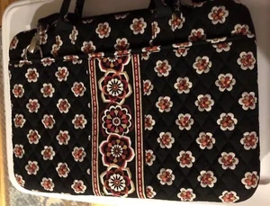VERA BRADLEY Pirouette Pattern Black Laptop Computer Hard Shell Laptop Case EUC - Picture 1 of 6