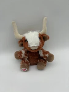 Build a Bear Mini Beans Longhorn Plush Bean Bag Soft Brown Cow Bull Highland - Picture 1 of 8