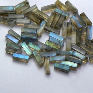 Piedra preciosa suelta rectangular ambos lados espalda plana multi labradorita 8x10 mm a 12x16 mm - Imagen 1 de 6