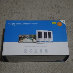 3 Pack Ring Stick Up Camera Indoor/Outdoor Battery Wire Free  NEW OPEN BOX!!! - Picture 1 of 7