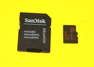 Tarjeta Sandisk 128 GB Ultra Micro SDXC con adaptador SDXC *Usada* Foto 1 de 3