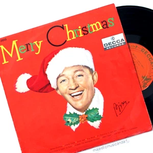 RARE RED COVER 1955 ORIGINAL BING CROSBY MERRY CHRISTMAS 10 INCH VINYL RARE - Picture 1 of 7