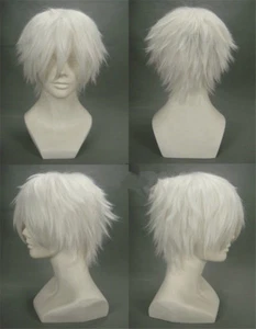 Peluca corta blanca disfraz fiesta convención de anime japonés para cosplay de Kaneki Ken - Imagen 1 de 1
