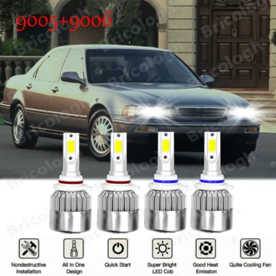 LED Headlight Bulbs Kit 6000K For Buick Park Avenue 1991-2005 High & Low Beam - Image 1 of 4