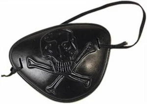 Pirate Eye Patch Black Plastic Fancy Dress Costume Halloween Party Bag Fillers - Picture 1 of 6