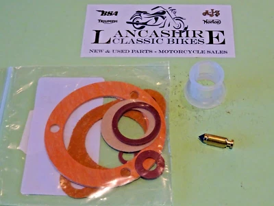 JUEGO DE JUNTAS DE CARBURADOR BSA C15, FILTRO DE COMBUSTIBLE, AGUJA DE FLOTADOR PARA 376 CARB HECHO EN REINO UNIDO Foto 1 de 2