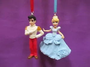 Disney Princess Cinderella & Prince Charming Holiday Christmas Ornament 2 pc set - Picture 1 of 1