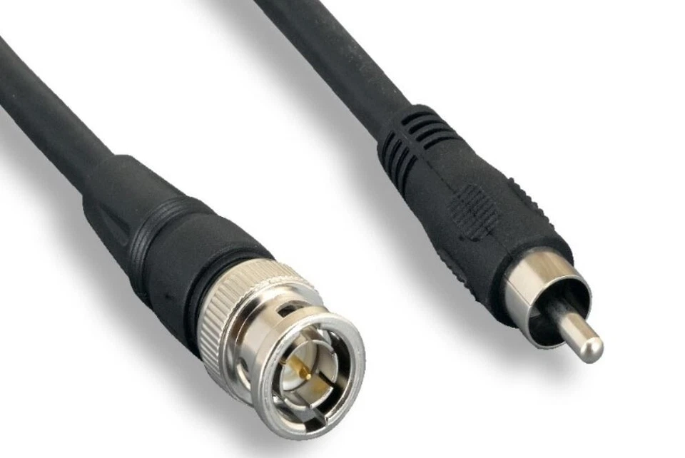 25ft Composite Video Cable, RG59U Coaxial BNC to RCA Video Cable 11X1-02125 - Image 1 of 1