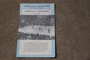 1967 (Jan. 14) UConn v Rhode Island 4-page college basketball program - Picture 1 of 3