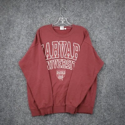 Harvard University Veritas Sweatshirt Men M Medium Red Crew Neck Fleece Pullover - Image 1 of 4