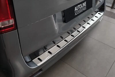 Reforzado Parachoques Trasero Protector mercedes vito w447 (2015- Plata Pulido - Imagen 1 de 3