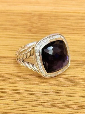 Кольцо David Yurman 14 мм Black Orchid .925 Albion размер 7 - Изображение 1 из 4