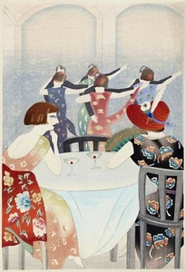 12174.Decoration POSTER.Room interior wall Art Nouveau.Deco Women dancers club - Picture 1 of 1