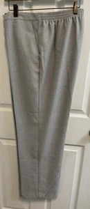 Pantalones de vestir Alfred Dunner talla 16 gris patrón cruzado bolsillos 100 % poliéster - Imagen 1 de 8