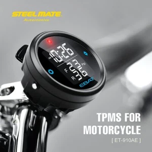 STEEL MATE Motorcycle Tire Pressure Monitor System Universal Motorcycle TPMS - Picture 1 of 9