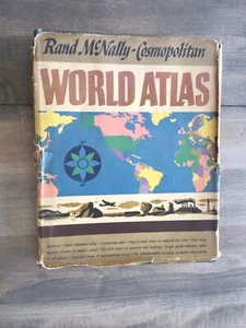 Vintage 1949 Rand McNally Cosmopolitan World Atlas Colored Lg. Hard Cover Book - Picture 1 of 9
