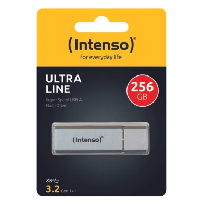 Intenso USB Stick 256GB Speicherstick Ultra Line silber USB 3.2 - Bild 1 von 2