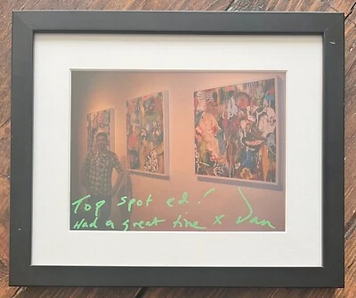 Фотография Дэна Болдуина подписанная 2002 г. примерно ОРИГИНАЛЬНАЯ в рамке Дэмиен Херст Арт Питер Блейк - Изображение 1 из 2